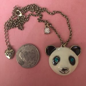 Vintage Betsey Johnson Panda Necklace